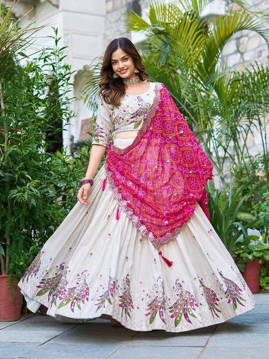 New Launching Festival Ram 102 Tissue silk Pink  High-quality lehenga choli manufacturers in Bangalore